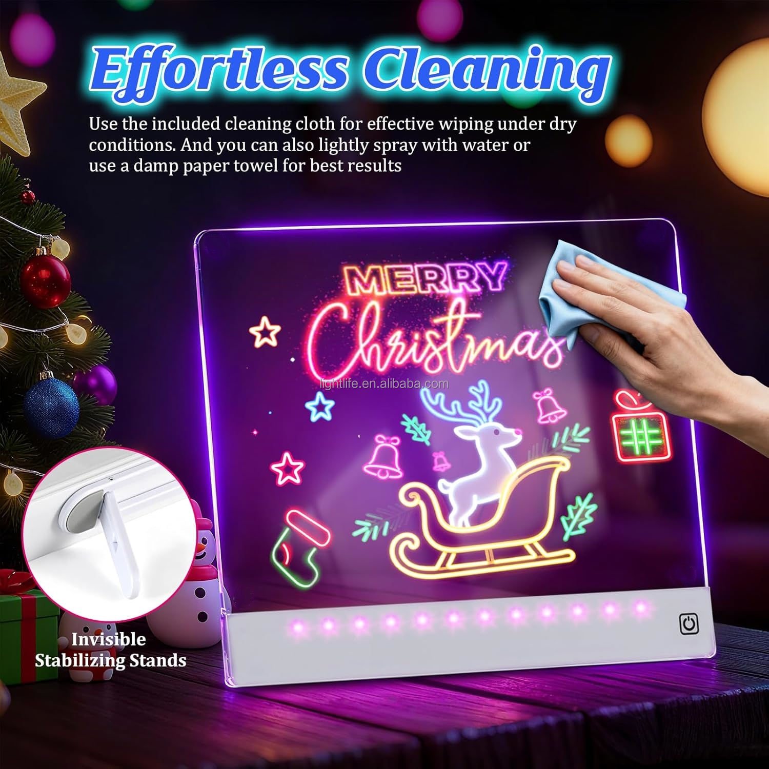 High Quality Rechargeable LED Creative Drawing Board for Kids