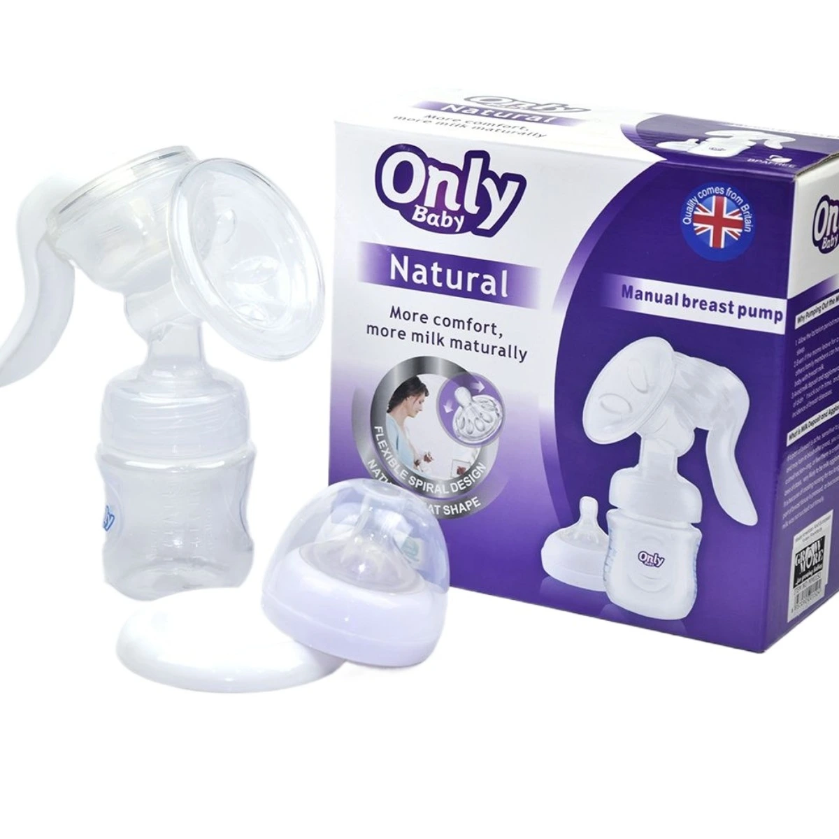 Only Baby Natural Manual Breast Pump | Comfortable BPA-Free Breast Milk Pump for Moms