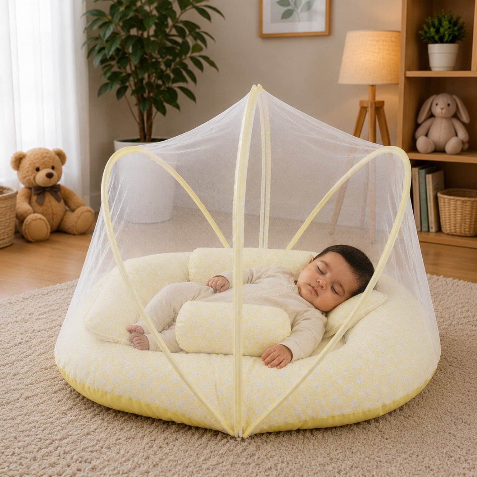 Premium Baby Nest with Mosquito Net for Ultimate Comfort & Protection